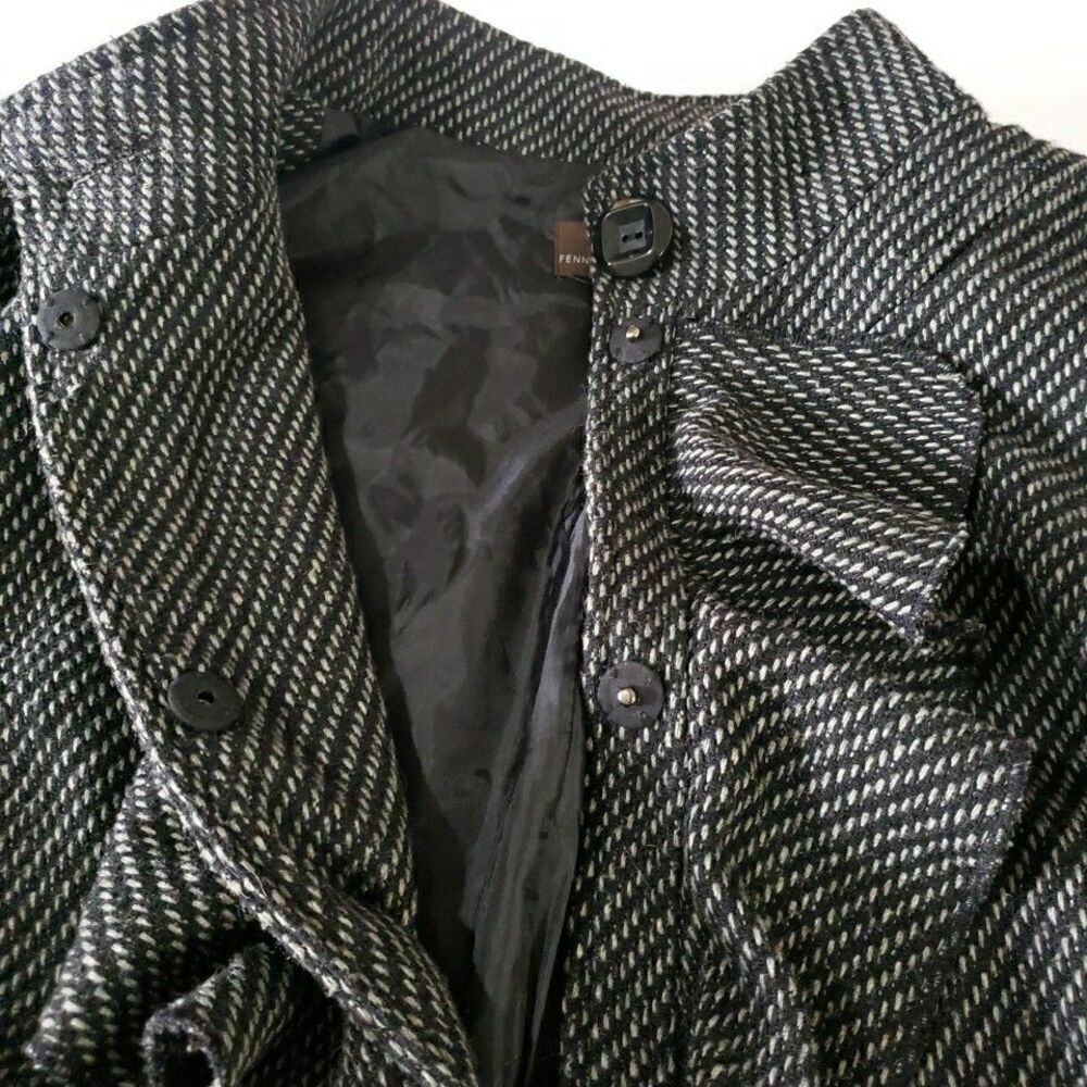 Fenn Wright Mason Jacket Ruffle Front Mock Neck Quite Luxury Womens Size Unk - Picture 5 of 8
